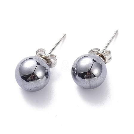 Terahertz Stone Stud Earrings G-K311-42-1