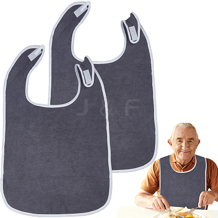 Polyester Adult Bibs for Elderly Women Men AJEW-WH20070-234-1