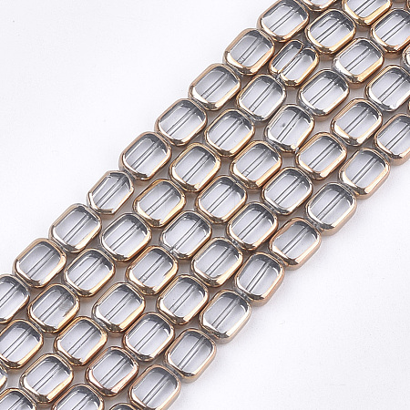 Electroplate Glass Beads Strands X-EGLA-S188-10G-1