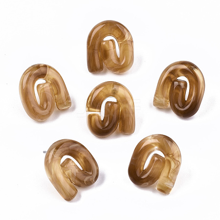 Transparent Resin Stud Earrings EJEW-T012-01-B02-1