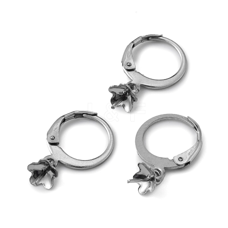 314 Stainless Steel Leverback Earring Findings STAS-WH0036-07P-1