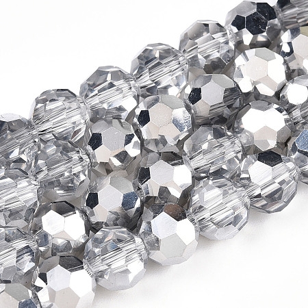 Transparent Electroplate Glass Beads Strands LS-EGLA-A035-T8mm-M01-1