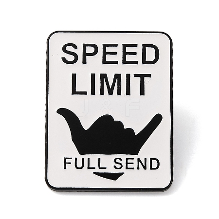 Speed Limit Alloy Enamel Pins JEWB-A024-05-1