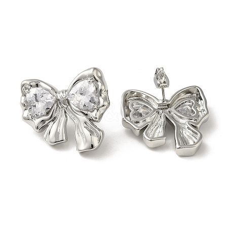 Brass Stud Earrings EJEW-D109-05P-1