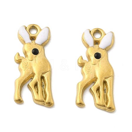 304 Stainless Steel Enamel Charms STAS-D369-15G-1