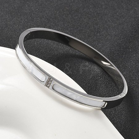 304 Stainless Steel Rhinestone Bangles for Women BJEW-Z092-07P-1