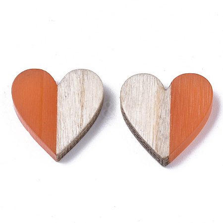 Resin & Wood Two Tone Cabochons LS-RESI-R425-04J-1
