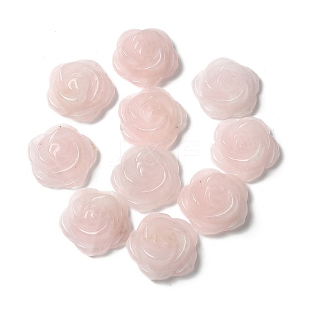 Natural Rose Quartz Carved Cabochons G-C185-01C-01-1