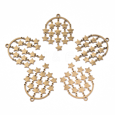 5Pcs 304 Stainless Steel Pendants STAS-YW0003-15G-1