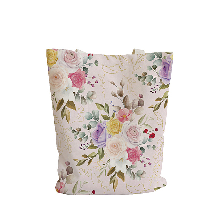 Flower Printed Canvas Women's Tote Bags ABAG-L018-C02-1