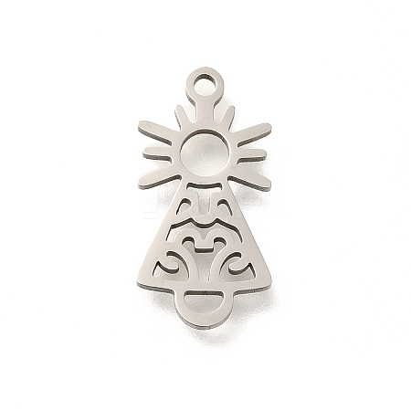 201 Stainless Steel Pendants STAS-R132-08P-1