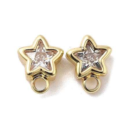 Brass with Cubic Zirconia Stud Earring Finding LS-KK-Q048-16G-1
