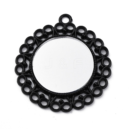 Glass Mirror Pendants FIND-Z073-02EB-02-1