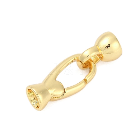 Brass Fold Over Clasps KK-U016-25G-1