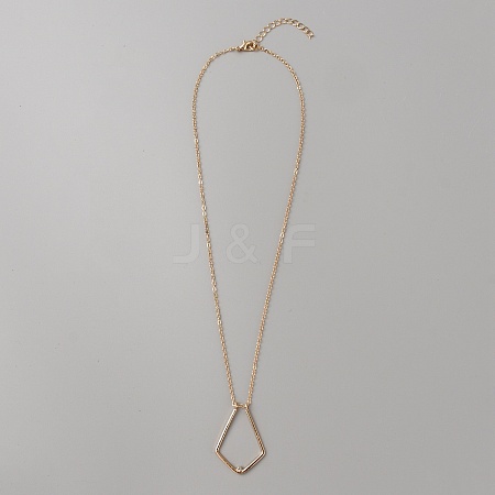 Zinc Alloy Kite Pendant Necklace NJEW-WH0023-05G-1