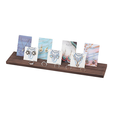 3-Slot Wooden Earring Display Stands ODIS-WH0029-60-1