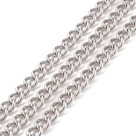 201 Stainless Steel Cuban Link Chains CHS-L001-51-1.7mm-1