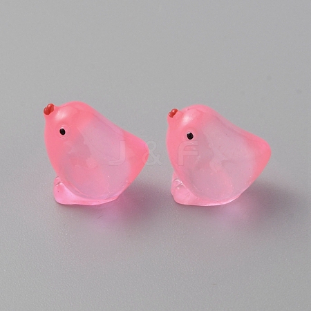 Luminous Resin Chick Display Decoration RESI-WH0038-10G-1
