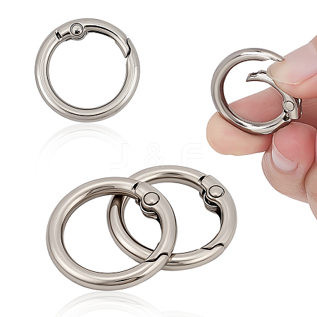 32Pcs Alloy Spring Gate Rings FIND-ME0003-23P-1