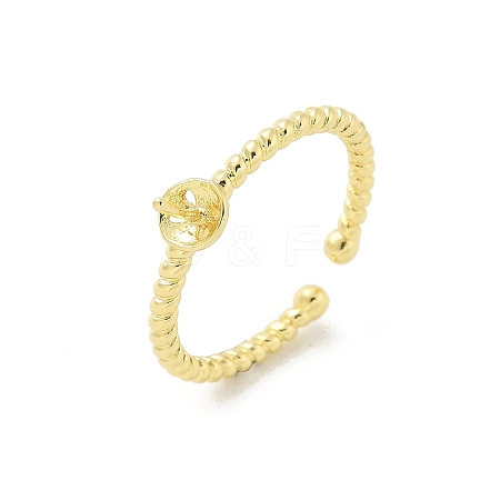Brass Cup Peg Open Cuff Ring Settings LS-KK-G518-02G-02-1