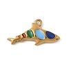 304 Stainless Steel Enamel Pendants STAS-Z153-09G-01-1
