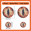 4 Pairs 2 Styles Eye PVC Headlight Car Sticker AJEW-HY0002-38C-2