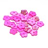 Dyed Natural Freshwater Shell Flower Beads SHEL-M001-05E-1