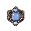 Opalite Retro Finger Rings RJEW-B067-01R-12-2