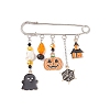 3Pcs 3 Colors Halloween Enamel Brooch Pins JEWB-TA00020-4