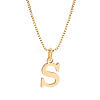 1pc 304 Stainless Steel Letter Pendant Necklaces NJEW-LP0001-38S-G-1