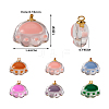  36Pcs 6 Colors Transparent Glass Pendants FIND-TA0002-04-23