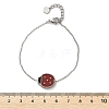 304 Stainless Steel Cable Chain Charm Bracelets for Women BJEW-U024-02P-5