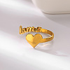 Mother's Day 201 Stainless Steel Cuff Open Rings WG9B31B-01-2
