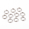 201 Stainless Steel Split Ring STAS-WH0026-03A-1