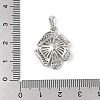 Brass Micro Pave Clear Cubic Zirconia European Dangle Charms Bails KK-K297-56P-3