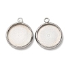 Non-Tarnish 304 Stainless Steel Pendant Cabochon Settings LS-X-STAS-K202-03E-P-2
