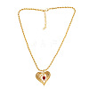 Valentine's Day Brass Pave Cubic Zirconia Pendant Necklaces WGC33B4-01-2
