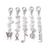 Synthetic White Howlite Pendants Decorations HJEW-JM01398-1