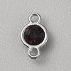 Faceted Glass Flat Round Connector Charms FIND-WH20042-56M-1
