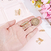 3Pcs 3 Styles Holes Brass Slide Lock Clasps KK-BBC0027-60-3