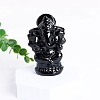 Ganesha Natural Obsidian Healing Figurines PW-WG31949-03-1