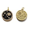 Brass Micro Pave Clear Cubic Zirconia Pendants ZIRC-B0003-17G-2