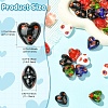 30Pcs 5 Colors Handmade Millefiori Glass Beads LAMP-CJ0002-42-2