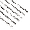 Stainless Steel Curb Chain Necklaces for Men Women NJEW-TAC0001-018-1