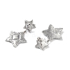 Non-Tarnish Texture Star 304 Stainless Steel Dangle Earrings EJEW-L283-018P-2