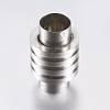 304 Stainless Steel Magnetic Clasps with Glue-in Ends STAS-K157-68P-2