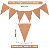 Kraft Paper Pennant Flags Banners FIND-WH0152-227-2