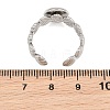 Shell Shape 304 Stainless Steel Cuff Ring Components SA-CBA098D-04P-A-3