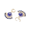 Handmade Evil Eye Lampwork Leberback Earrings EJEW-MZ00352-03-4