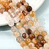 Natural Yellow Hematoid Quartz Beads Strands G-I003-8mm-04-5